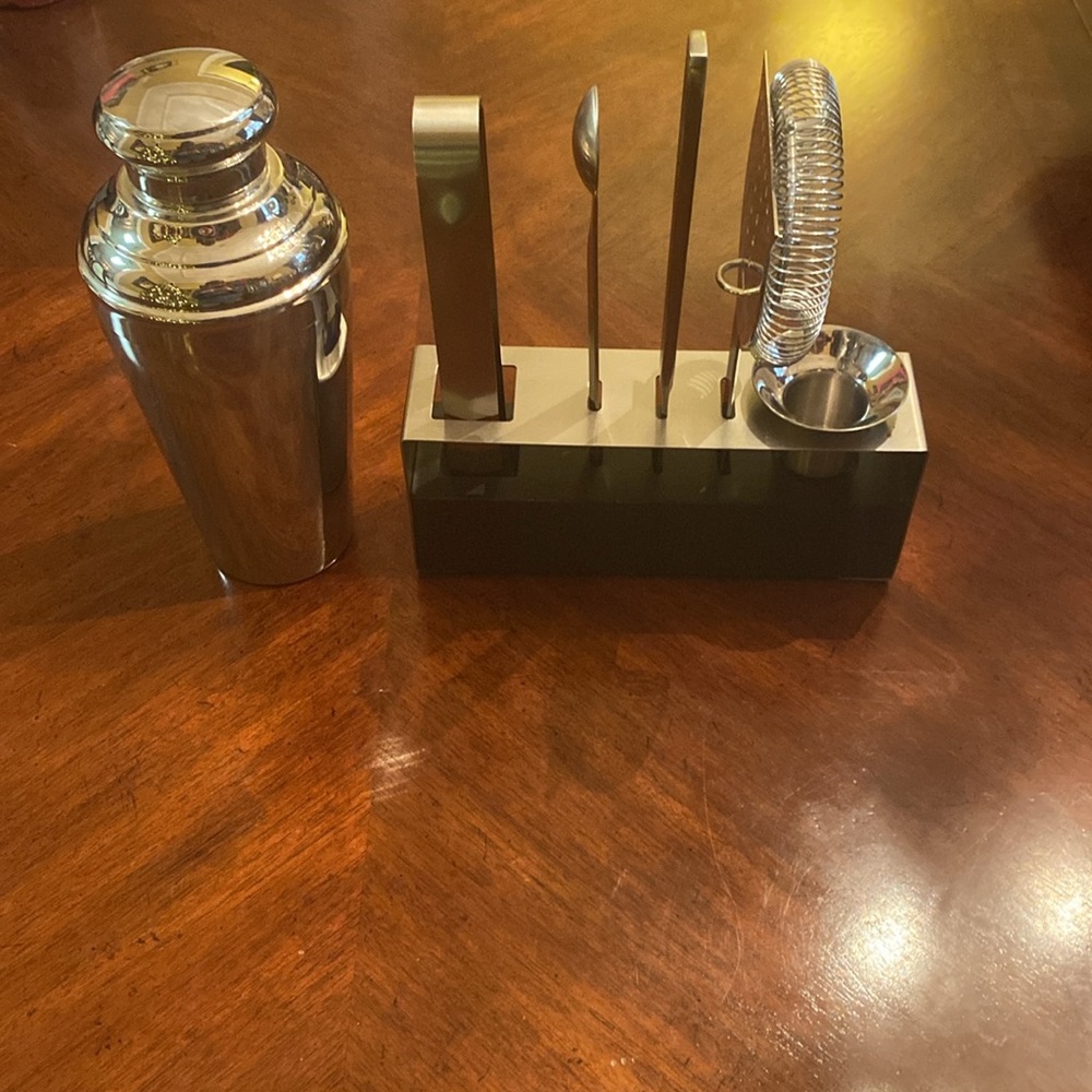 WMF Vintage Cocktail Bar Set with Stainless Steel Shaker